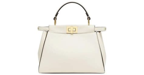 fendi peekaboo white mini|Fendi peekaboo price euro.